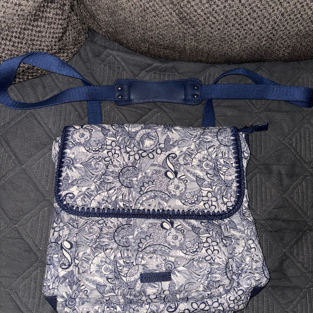 Sakroots Blue Floral Backpack / Shoulder Bag – Boho Print